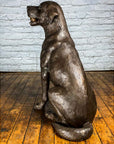 Bronze Labrador Dog Statue, "Bailey"-28. Asian & Chinese Furniture, Art, Antiques, Vintage Home Décor for sale at FEA Home