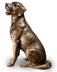 Bronze Labrador Dog Statue, "Bailey"-3. Asian & Chinese Furniture, Art, Antiques, Vintage Home Décor for sale at FEA Home