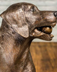 Bronze Labrador Dog Statue, "Bailey"-34. Asian & Chinese Furniture, Art, Antiques, Vintage Home Décor for sale at FEA Home