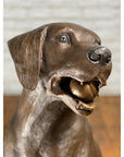 Bronze Labrador Dog Statue, "Bailey"-35. Asian & Chinese Furniture, Art, Antiques, Vintage Home Décor for sale at FEA Home