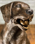Bronze Labrador Dog Statue, "Bailey"-36. Asian & Chinese Furniture, Art, Antiques, Vintage Home Décor for sale at FEA Home
