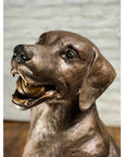 Bronze Labrador Dog Statue, "Bailey"-5. Asian & Chinese Furniture, Art, Antiques, Vintage Home Décor for sale at FEA Home
