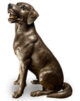 Bronze Labrador Dog Statue, "Bailey"-6. Asian & Chinese Furniture, Art, Antiques, Vintage Home Décor for sale at FEA Home