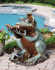 Bronze Reading Animal Sculpture, "Frog Prince"-1. Asian & Chinese Furniture, Art, Antiques, Vintage Home Décor for sale at FEA Home