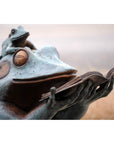 Bronze Reading Animal Sculpture, "Frog Prince"-13. Asian & Chinese Furniture, Art, Antiques, Vintage Home Décor for sale at FEA Home