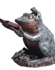 Bronze Reading Animal Sculpture, "Frog Prince"-6. Asian & Chinese Furniture, Art, Antiques, Vintage Home Décor for sale at FEA Home