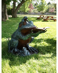 Bronze Reading Animal Sculpture, "Frog Prince"-8. Asian & Chinese Furniture, Art, Antiques, Vintage Home Décor for sale at FEA Home