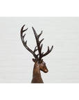 Bronze Stag Head Sculpture on Marble Base Created with Lost Wax Technique-13. Asian & Chinese Furniture, Art, Antiques, Vintage Home Décor for sale at FEA Home