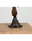 Bronze Stag Head Sculpture on Marble Base Created with Lost Wax Technique-14. Asian & Chinese Furniture, Art, Antiques, Vintage Home Décor for sale at FEA Home