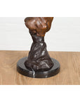 Bronze Stag Head Sculpture on Marble Base Created with Lost Wax Technique-9. Asian & Chinese Furniture, Art, Antiques, Vintage Home Décor for sale at FEA Home