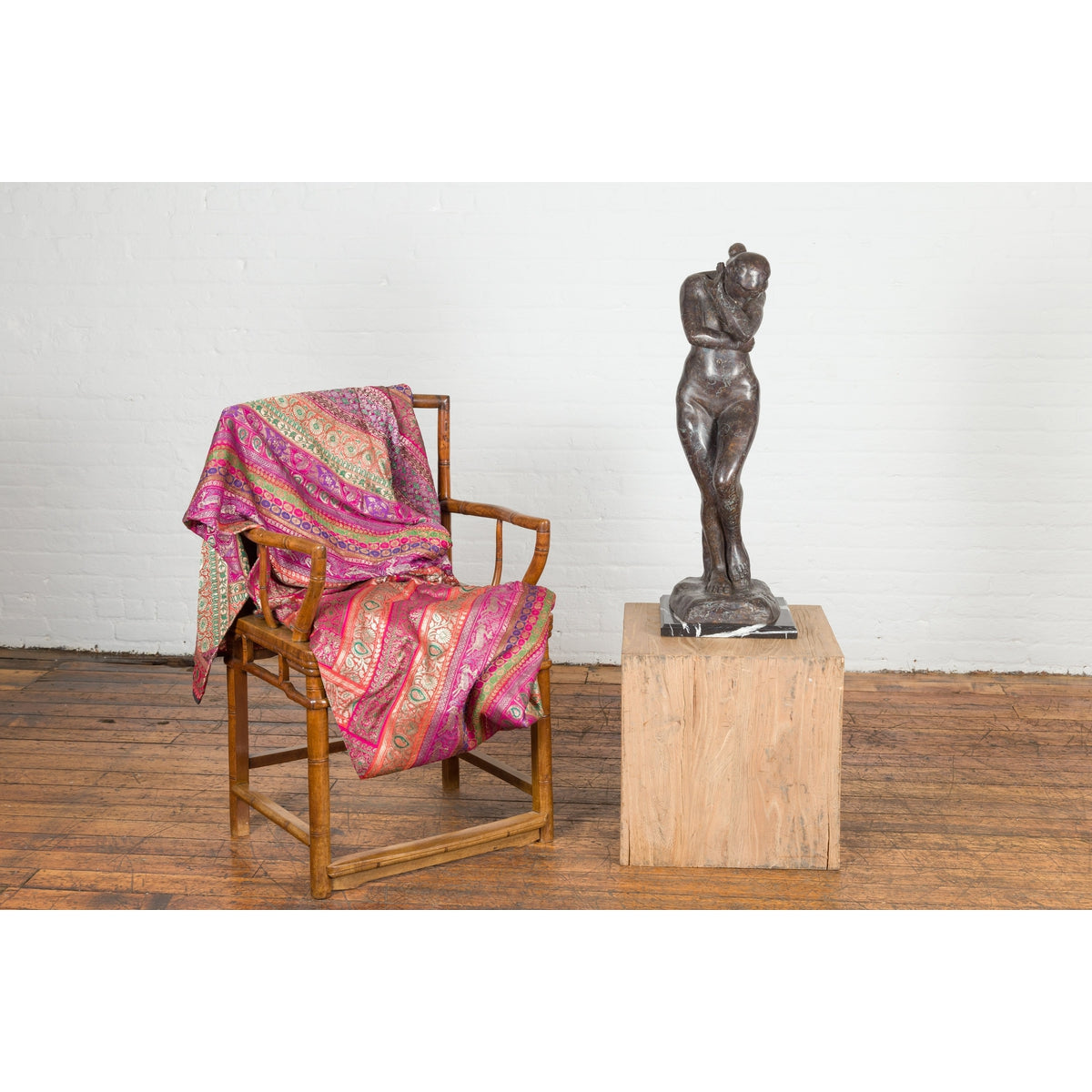 Bronze Tabletop Sculpture Inspired by Auguste Rodin's Eve-3. Asian & Chinese Furniture, Art, Antiques, Vintage Home Décor for sale at FEA Home