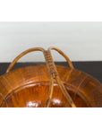 Chinese Late Qing Dynasty 1900s Varnished Bamboo Basket with Large Handles-10. Asian & Chinese Furniture, Art, Antiques, Vintage Home Décor for sale at FEA Home