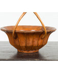 Chinese Late Qing Dynasty 1900s Varnished Bamboo Basket with Large Handles-4. Asian & Chinese Furniture, Art, Antiques, Vintage Home Décor for sale at FEA Home