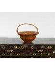 Chinese Late Qing Dynasty 1900s Varnished Bamboo Basket with Large Handles-5. Asian & Chinese Furniture, Art, Antiques, Vintage Home Décor for sale at FEA Home