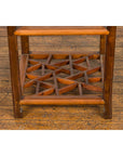Chinese Late Qing Dynasty Lamp Table with Cracked Ice Shelf and Horse Hoof Feet-10. Asian & Chinese Furniture, Art, Antiques, Vintage Home Décor for sale at FEA Home