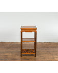 Chinese Late Qing Dynasty Lamp Table with Cracked Ice Shelf and Horse Hoof Feet-11. Asian & Chinese Furniture, Art, Antiques, Vintage Home Décor for sale at FEA Home