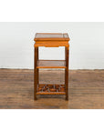 Chinese Late Qing Dynasty Lamp Table with Cracked Ice Shelf and Horse Hoof Feet-12. Asian & Chinese Furniture, Art, Antiques, Vintage Home Décor for sale at FEA Home