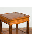 Chinese Late Qing Dynasty Lamp Table with Cracked Ice Shelf and Horse Hoof Feet-6. Asian & Chinese Furniture, Art, Antiques, Vintage Home Décor for sale at FEA Home