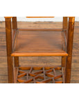 Chinese Late Qing Dynasty Lamp Table with Cracked Ice Shelf and Horse Hoof Feet-9. Asian & Chinese Furniture, Art, Antiques, Vintage Home Décor for sale at FEA Home