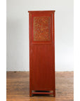 Chinese Late Qing Dynasty Period Red Lacquer Cabinet with Carved and Gilt Doors-14. Asian & Chinese Furniture, Art, Antiques, Vintage Home Décor for sale at FEA Home