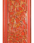 Chinese Late Qing Dynasty Period Red Lacquer Cabinet with Carved and Gilt Doors-19. Asian & Chinese Furniture, Art, Antiques, Vintage Home Décor for sale at FEA Home