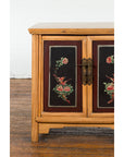 Chinese Late Qing Dynasty Side Cabinet with Hand Painted Flower and Bird Décor-11. Asian & Chinese Furniture, Art, Antiques, Vintage Home Décor for sale at FEA Home
