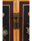 Chinese Late Qing Dynasty Side Cabinet with Hand Painted Flower and Bird Décor-15. Asian & Chinese Furniture, Art, Antiques, Vintage Home Décor for sale at FEA Home