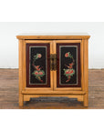 Chinese Late Qing Dynasty Side Cabinet with Hand Painted Flower and Bird Décor-3. Asian & Chinese Furniture, Art, Antiques, Vintage Home Décor for sale at FEA Home