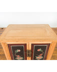 Chinese Late Qing Dynasty Side Cabinet with Hand Painted Flower and Bird Décor-6. Asian & Chinese Furniture, Art, Antiques, Vintage Home Décor for sale at FEA Home