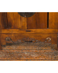 Chinese Qing Dynasty 19th Century Elm Side Cabinet with Fretwork Shelf and Doors-12. Asian & Chinese Furniture, Art, Antiques, Vintage Home Décor for sale at FEA Home
