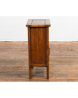 Chinese Qing Dynasty 19th Century Elm Side Cabinet with Fretwork Shelf and Doors-17. Asian & Chinese Furniture, Art, Antiques, Vintage Home Décor for sale at FEA Home
