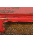 Chinese Qing Dynasty Low Kang Table with Custom Red Distressed Lacquer-11. Asian & Chinese Furniture, Art, Antiques, Vintage Home Décor for sale at FEA Home