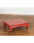 Chinese Qing Dynasty Low Kang Table with Custom Red Distressed Lacquer-13. Asian & Chinese Furniture, Art, Antiques, Vintage Home Décor for sale at FEA Home