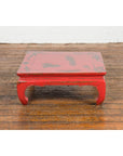 Chinese Qing Dynasty Low Kang Table with Custom Red Distressed Lacquer-14. Asian & Chinese Furniture, Art, Antiques, Vintage Home Décor for sale at FEA Home