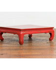 Chinese Qing Dynasty Low Kang Table with Custom Red Distressed Lacquer-2. Asian & Chinese Furniture, Art, Antiques, Vintage Home Décor for sale at FEA Home