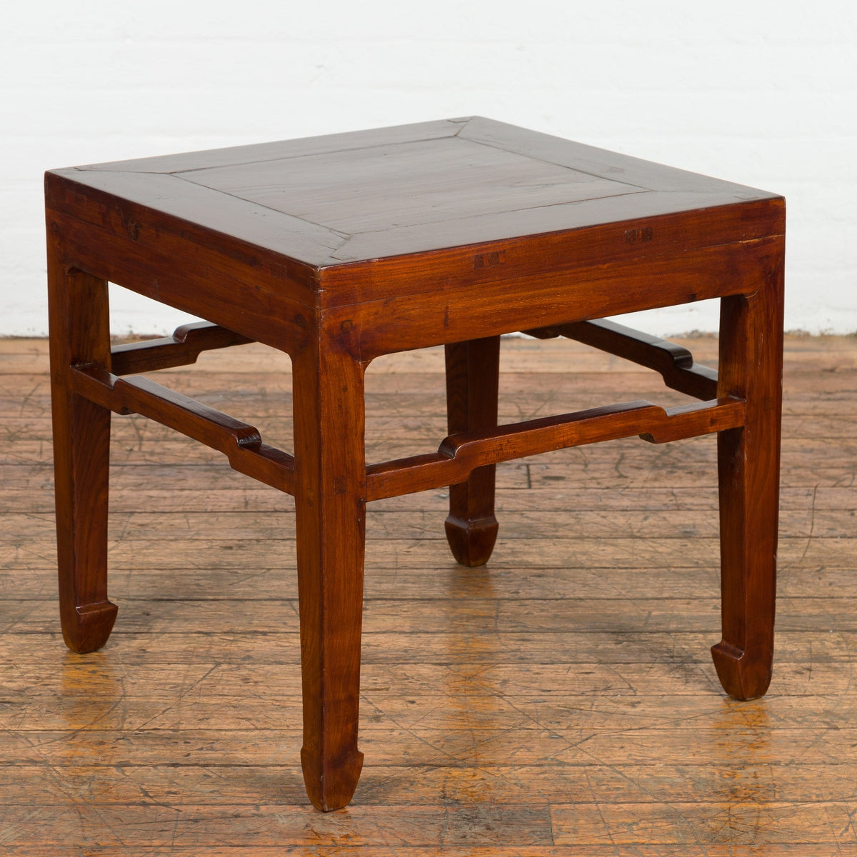Chinese Qing Dynasty Period 19th Century Side Table with Humpback Stretchers-13. Asian & Chinese Furniture, Art, Antiques, Vintage Home Décor for sale at FEA Home