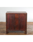 Chinese Red Lacquer Late Qing Dynasty Bedside Cabinet with Carved Décor-19. Asian & Chinese Furniture, Art, Antiques, Vintage Home Décor for sale at FEA Home