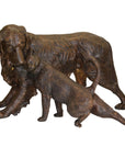 Dog and Cat Bronze Garden Statue, "Opposites Attract"-7. Asian & Chinese Furniture, Art, Antiques, Vintage Home Décor for sale at FEA Home