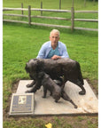 Dog and Cat Bronze Garden Statue, "Opposites Attract"-9. Asian & Chinese Furniture, Art, Antiques, Vintage Home Décor for sale at FEA Home