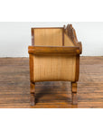 Dutch Colonial Javanese Teak Settee w/ Inset Woven Rattan, SKU , image 11