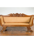 Dutch Colonial Javanese Teak Settee w/ Inset Woven Rattan, SKU , image 3
