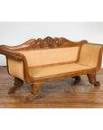 Dutch Colonial Javanese Teak Settee w/ Inset Woven Rattan, SKU , image 4