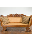 Dutch Colonial Javanese Teak Settee w/ Inset Woven Rattan, SKU , image 5