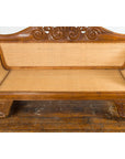 Dutch Colonial Javanese Teak Settee w/ Inset Woven Rattan, SKU , image 7