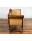 Dutch Colonial Javanese Teak Settee w/ Inset Woven Rattan, SKU , image 9