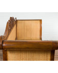 Dutch Colonial Javanese Teak Settee w/ Inset Woven Rattan, SKU , image 10