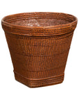 Hand Woven Rattan and Bamboo Thai 19th Century Grain Basket with Tapering Lines-1. Asian & Chinese Furniture, Art, Antiques, Vintage Home Décor for sale at FEA Home