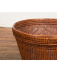 Hand Woven Rattan and Bamboo Thai 19th Century Grain Basket with Tapering Lines-11. Asian & Chinese Furniture, Art, Antiques, Vintage Home Décor for sale at FEA Home