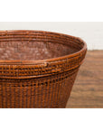 Hand Woven Rattan and Bamboo Thai 19th Century Grain Basket with Tapering Lines-12. Asian & Chinese Furniture, Art, Antiques, Vintage Home Décor for sale at FEA Home