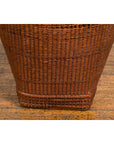 Hand Woven Rattan and Bamboo Thai 19th Century Grain Basket with Tapering Lines-13. Asian & Chinese Furniture, Art, Antiques, Vintage Home Décor for sale at FEA Home
